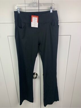 NWT Gradual Women’s Black Yoga Pants Bootcut Pockets XL Long Tall 33 Inseam